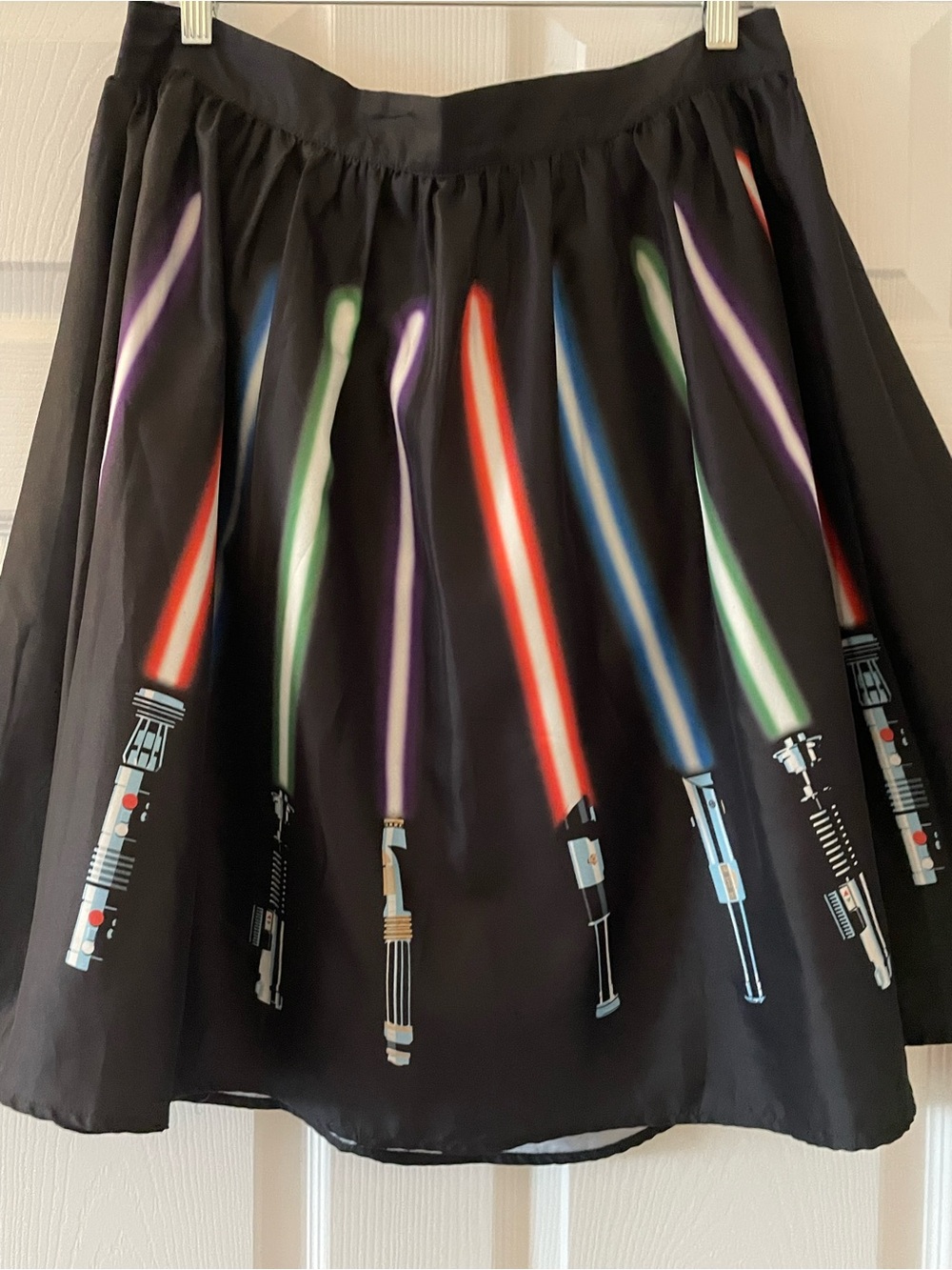 Black Lightsaber Print Skirt - Women's Novelty Skirt